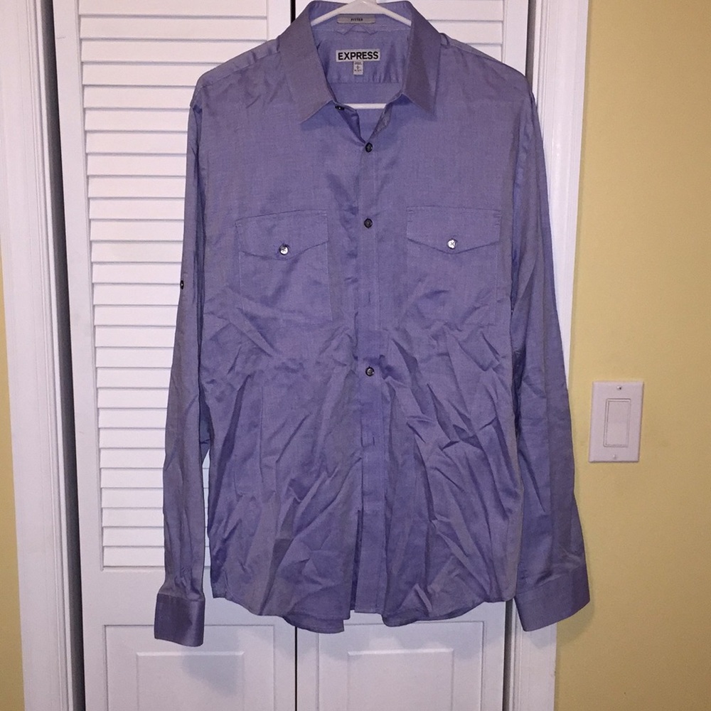 Express dress shirt- wash out blue